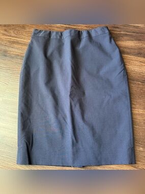 American Airlines Lands End Womens 2 Petite Navy Wool Blend Uniform Pencil Skirt